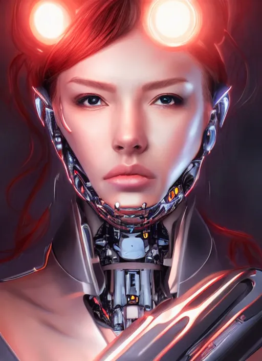 Image similar to portrait of a cyborg woman who turns her head to the ((((((right))))) left+350 (((((up))))) (((((down))))) by Artgerm,eyes closed , biomechanical, hyper detailled, trending on artstation