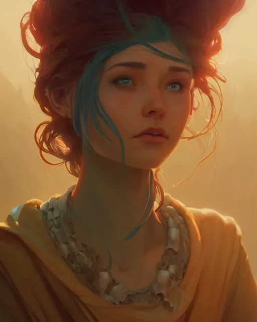 Image similar to highly detailed vfx portrait of a mage casting magic, unreal engine, greg rutkowski, loish, rhads, beeple, makoto shinkai and lois van baarle, ilya kuvshinov, rossdraws, tom bagshaw, alphonse mucha, global illumination, detailed and intricate environment