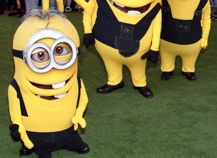 Prompt: Danny DeVito dressed in a minions costume, 8k, award winning photograph