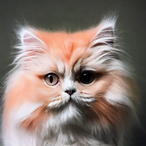 Image similar to persian cat, light orange, photo, award winning