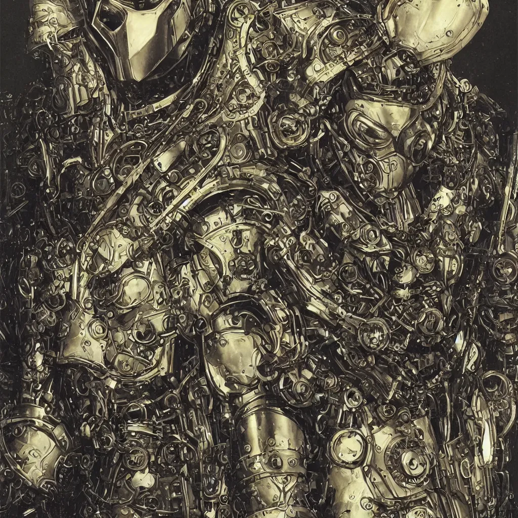 Prompt: hyperrealistic art nouveau bust portrait of Doctor Doom in intricate mechanical armor by Chris Bachalo and Michael Golden, with rich atmospheric colors, 8k, sinister ambience, perfect digital illustration, bulky muscle structure, metallic art nouveau background designs, precise machinery, perfect symmetry, futuristic, medieval, dystopian, Blade Runner, dim lights, high technical detail