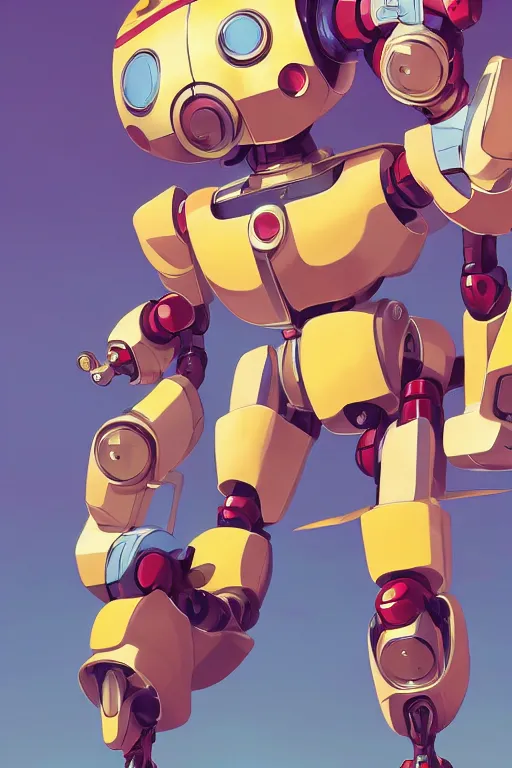 Image similar to metabots medabots medarotto medarot robot minimalist comics, behance hd by jesper ejsing, by rhads, makoto shinkai and lois van baarle, ilya kuvshinov, rossdraws global illumination ray tracing hdr radiating a glowing aura