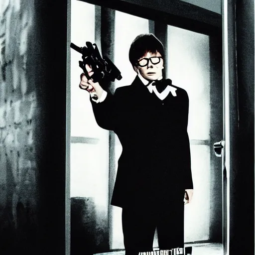 Image similar to austin powers in schindlers list, movie poster, 1 9 9 0