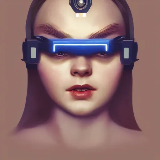 Image similar to head and shoulders portrait of modern darna, elle fanning in night vision goggles, intricate, elegant, dark vibes, highly detailed, digital painting, artstation, glamor pose, concept art, smooth, sharp focus, illustration, art by wlop, mars ravelo and greg rutkowski