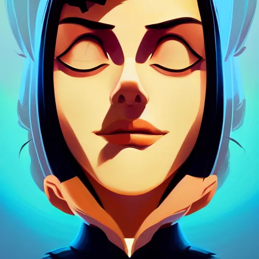 Image similar to face icon stylized minimalist pulp fiction, loftis, cory behance hd by jesper ejsing, by rhads, makoto shinkai and lois van baarle, ilya kuvshinov, rossdraws global illumination