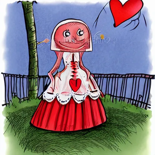 Image similar to cute cartoon woodlouse in a wedding dress