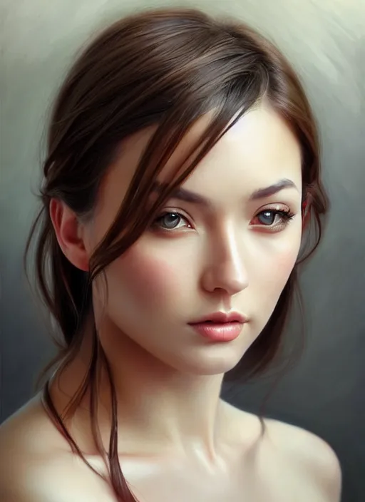 Image similar to photo of a gorgeous young woman in the style of stefan kostic, realistic, sharp focus, 8k high definition, insanely detailed, intricate, elegant, art by artgerm