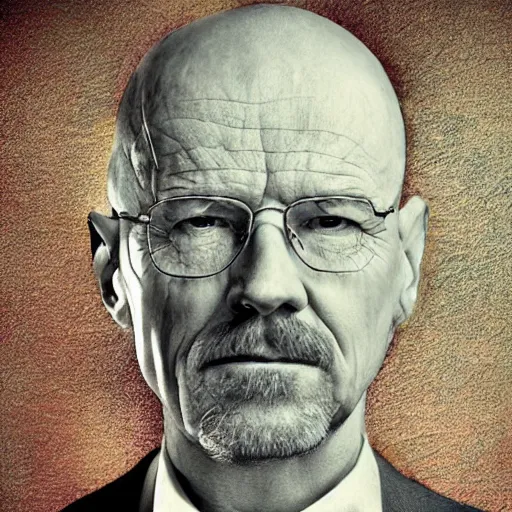 Prompt: !dream Portrait photo of walter white, color, studio lighting