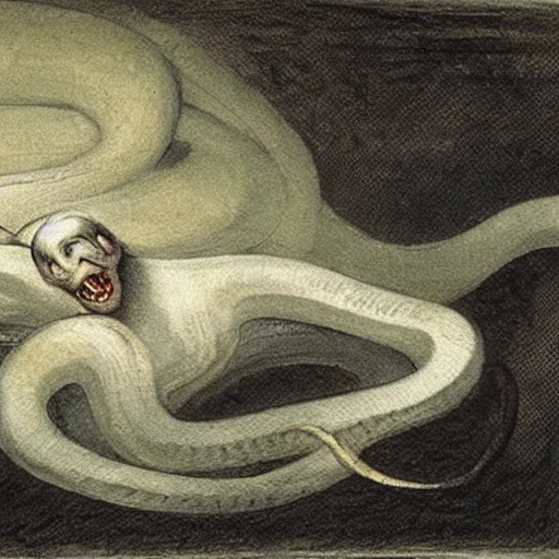 Image similar to snake by henry fuseli