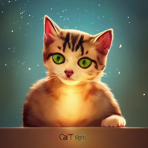 Image similar to cat theme logo, cat theme banner, cat design, art photography style, trending on artstation, warm light, lovely and cute, fantasy art, 8 k resolution