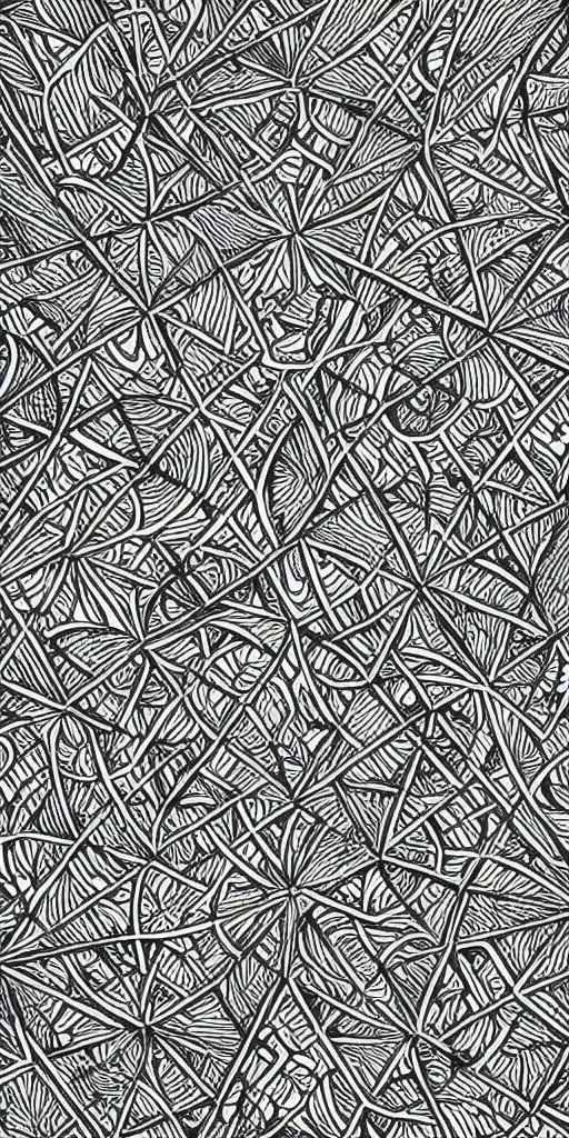 Image similar to highly detailed beautiful black and white geometric pattern, hexagon, pentagon, triangle, sacred geometry, sharp lines, symmetry, sharp focus, high contrast, harmony, beauty, masterpiece