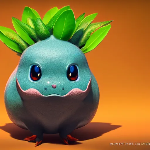 Image similar to photography of a realistic oddish animal, ultra detailed, 8 k, cinematic lighting, natural background, trending on artstation, pokemon