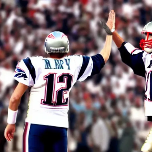 PATRIOTS STAR QUARTERBACK TOM BRADY IN THROWBACK UNIFORM 7x10 photo