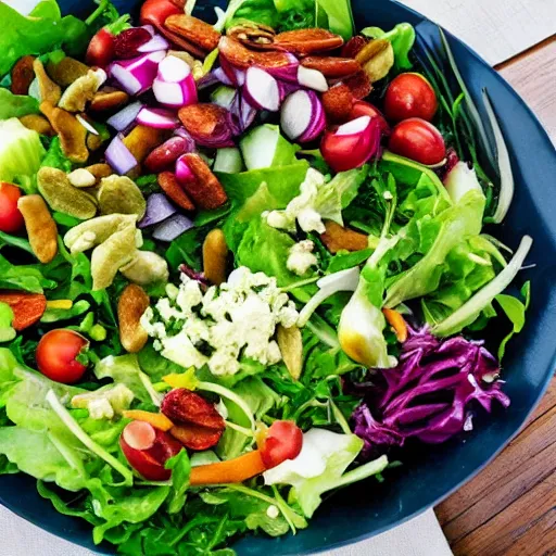 Prompt: giant salad