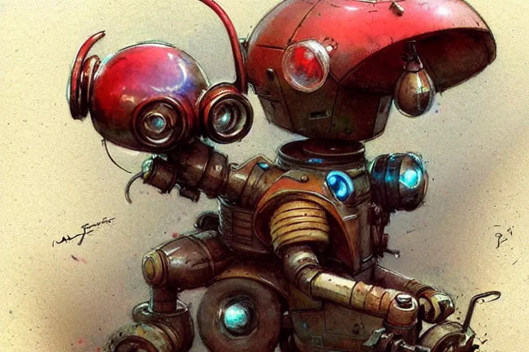 Image similar to adventurer ( ( ( ( ( 1 9 5 0 s retro future robot android mouse clown wagon. muted colors. ) ) ) ) ) by jean baptiste monge!!!!!!!!!!!!!!!!!!!!!!!!! chrome red