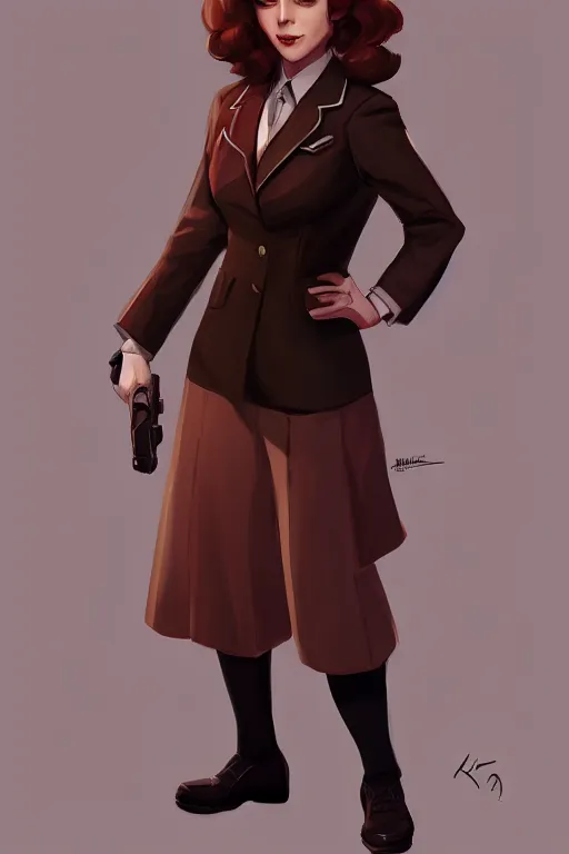 Prompt: Agent carter high quality digital painting in the style of Cushart, Krenz