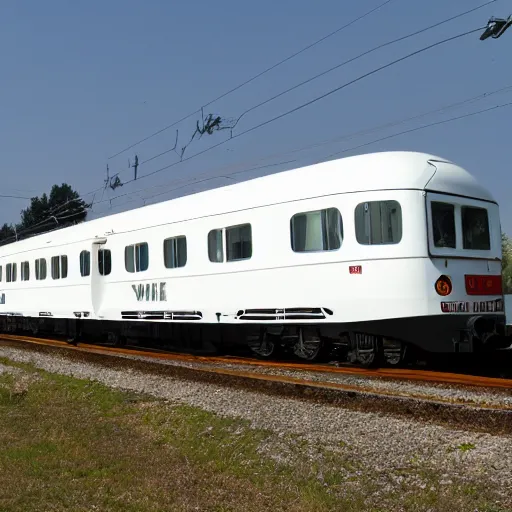 Prompt: White train