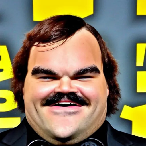 Image similar to eery resemblance of jack black. a potato as jack black, alarm clock, jack black is a potato alarm clock, it's actually a potato but really kinda spongebob