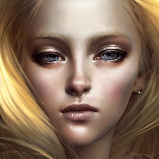 Prompt: centered detailed portrait of a beautiful princess looks like from bridgeton with blond hairs, realistic character concept, identical eyes, gazing eyes, beautiful eyes medium shot, elegant pose, fantasy, illustration, slender symmetrical face and body, artstation, cinematic lighting, hyperdetailed, cgsociety, 8k Resolution, high resolution, Charlie Bowater, Tom Bagshaw, Tom Richmond, single face, insanely detailed and intricate, beautiful, elegant, golden ratio, bloom and flowers in background, vfx, psychadelic.