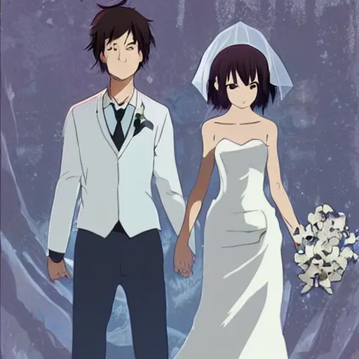 Image similar to isopod wedding makoto shinkai