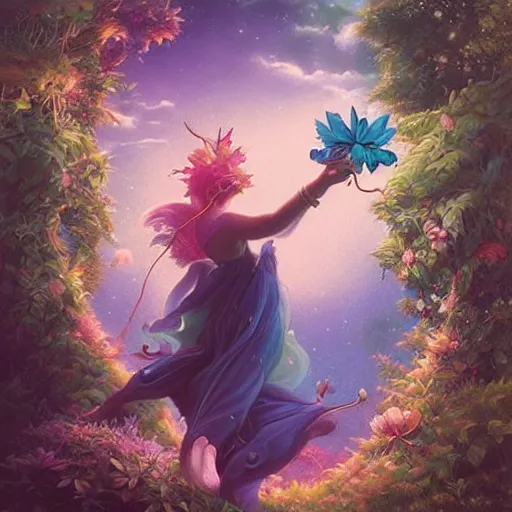 Image similar to 🧚‍♀️✨🌳🧚‍♀️ Polaroid candid by Lisa Frank Peter Mohrbacher Jason Felix Artgerm Ferdinand Knab Alena Aenami Dave LaChapelle