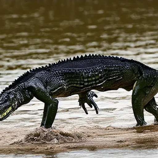 Image similar to Photomorph that fuses a crocodile with a wolf