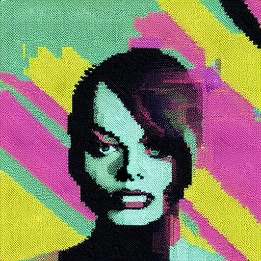 Prompt: margot robbie, 8 bit color