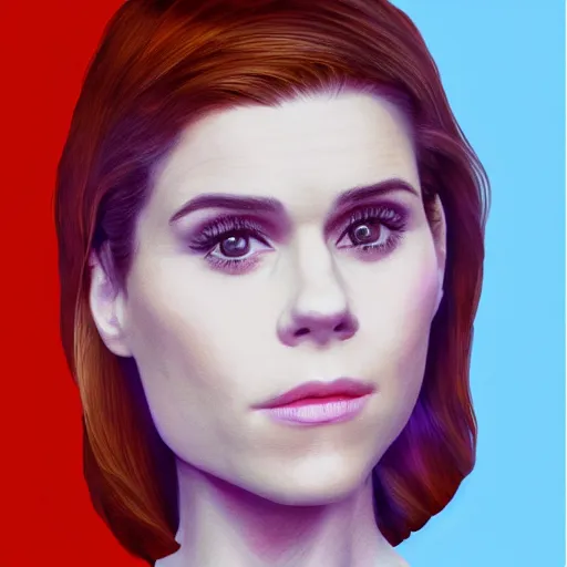Prompt: a cup cake with vanilla frosting in the shape of the face of kate mara, 4 k, hyperdetailed, photorealism