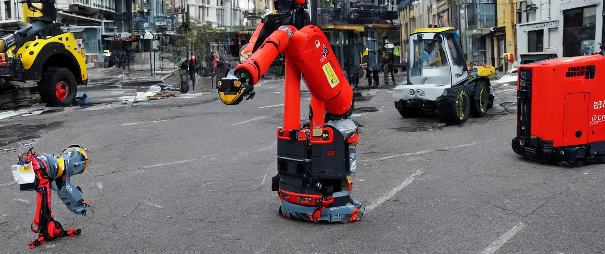 Image similar to rescue robot, disaster in the city