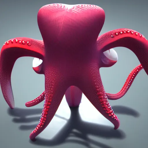 Image similar to 3 d render of an octopus superhero, half human half octoupus