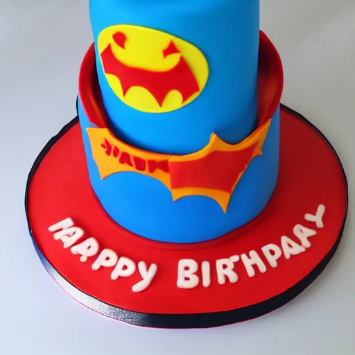 Image similar to chinese knockoff bat superhero birthday cake,