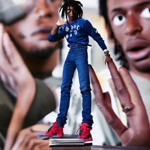 Image similar to playboi carti as a action figure 4 k detailed super realistic