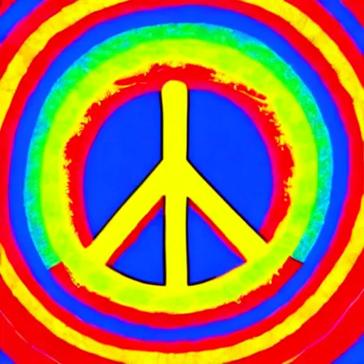 Prompt: psychedelic peace sign