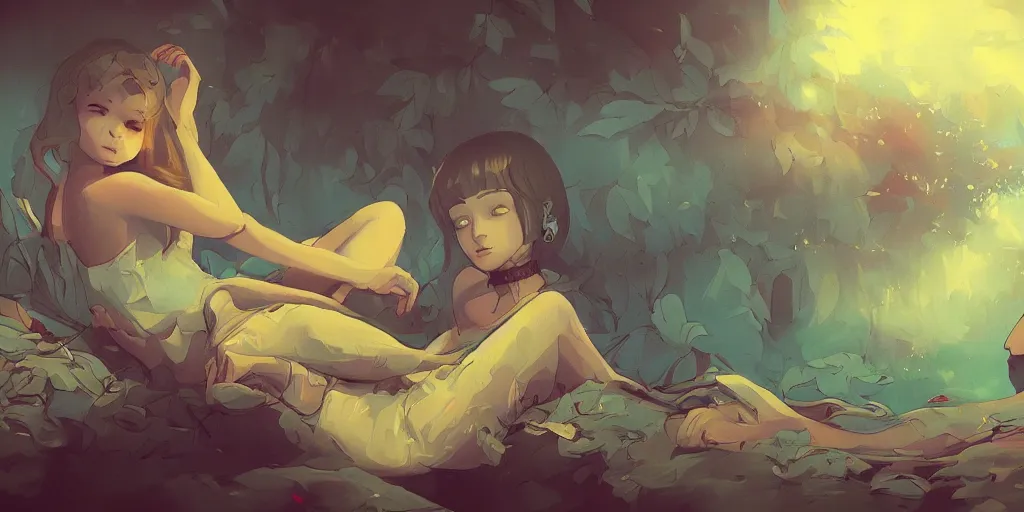 Image similar to lofi relaxing artwork, digital art, beautiful composition, trending on artstation and deviantart, masterpiece