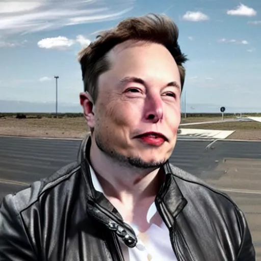 Image similar to a rocket with Elon Musk's head on top