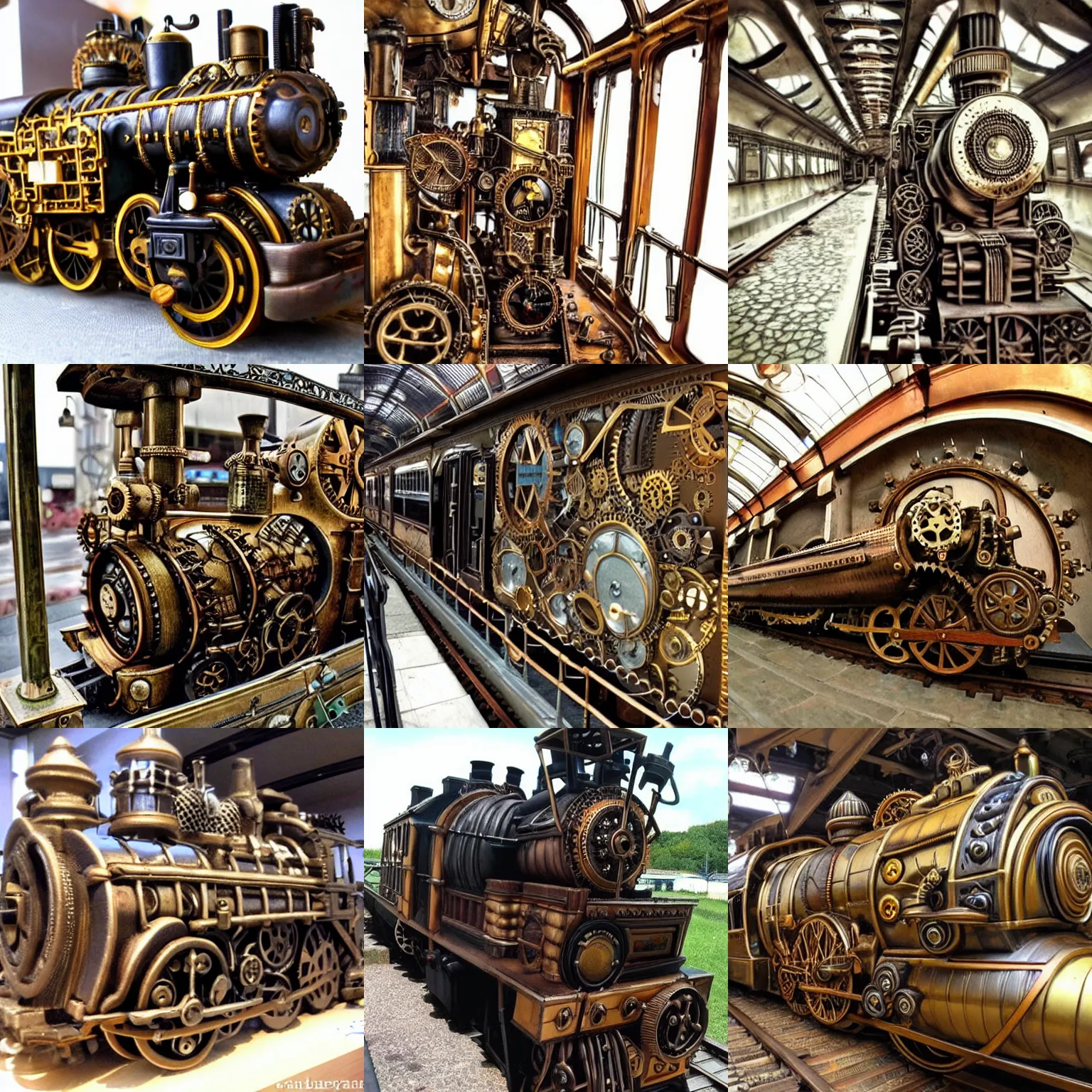 Prompt: this steampunk train is so intricate, what are these gears even for