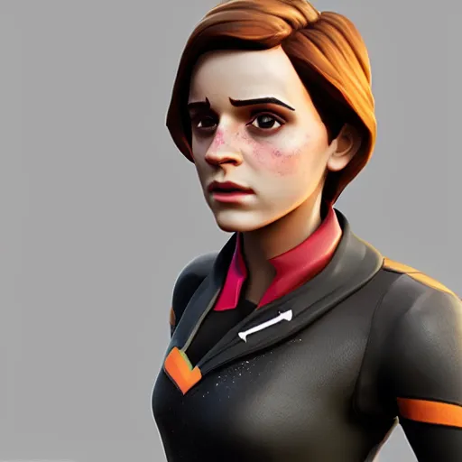 Prompt: textured film grain freckled face subsurface scattering emma watson as a fortnite character cgsociety octane render unreal engine redshift render trending on artstation trending on artstation render blender behance cg superhero