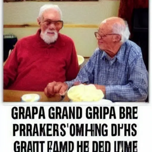 Image similar to grandpa making grandpa jokes