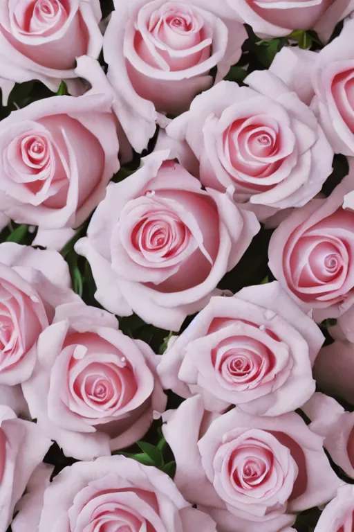 Prompt: Portrait Photo of Pink and White Roses surrounded by white rose petals on white marble, sunlit, 80s Versace ad, depth of field, highly detailed, award.