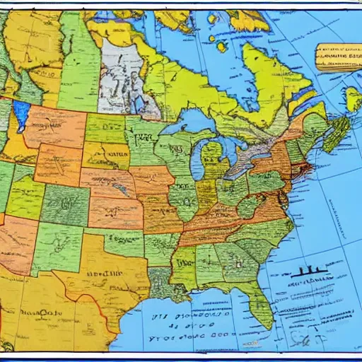 Image similar to a map of north america with names