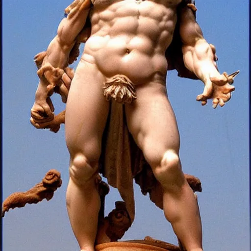 Image similar to Michaelangelo's David with more body hair