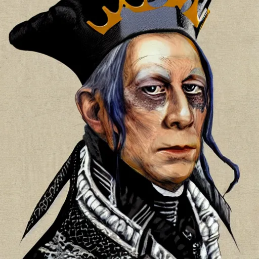 Image similar to King George III, Punk Rocker, Concept art by Tomoyuki Yamasaki, trending on cgsociety