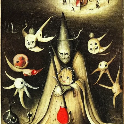 Prompt: Steven King’s It, painting by Hieronymus Bosch