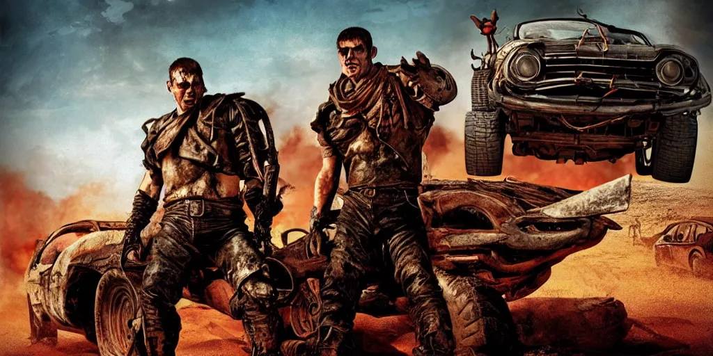 Image similar to mad max, doom video game, kieth thomsen