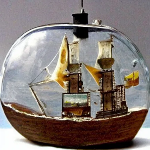 Prompt: a ship in a bottle !dream a ship in a bottle