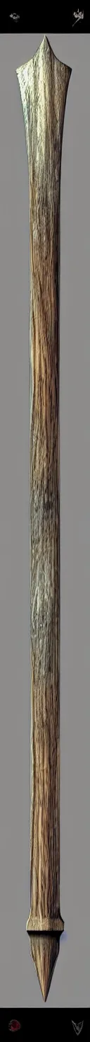 Prompt: digital paing of thick wooden spear, fantasy art, ultra - realism, artstation, wow it is beautiful, sharp focus, ultra detailed, 8 k, concept art, octan render