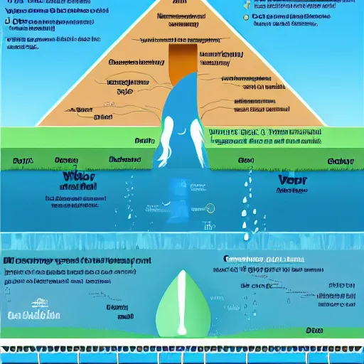 Prompt: infographic showing the inner structure of water