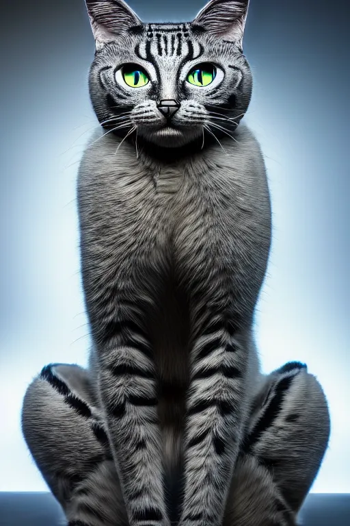 Image similar to realistic detailed photo of the mechanical robocat, symmetry, awesome exposition, very detailed, highly accurate, intricate, professional lighting diffracted lightrays, 8 k, sense of awe, science magazine cover