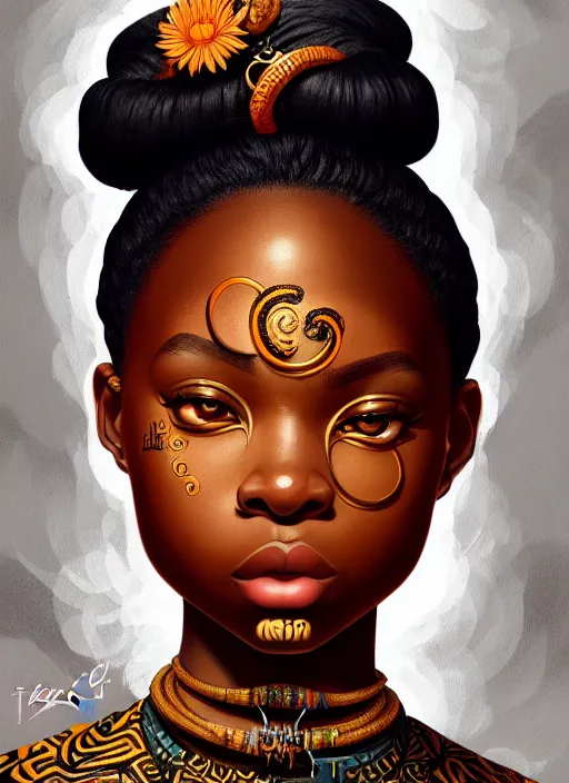 Prompt: : tobi lou fantasy, fantasy magic,  , intricate, sharp focus, illustration, highly detailed, digital painting, concept art, jahbu art and Paul lewin and kehinde wiley, masterpiece