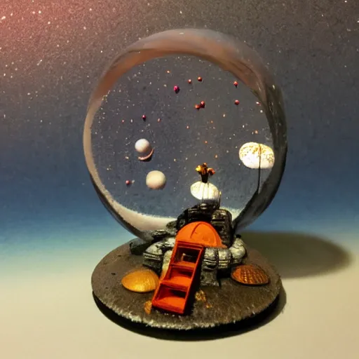 Prompt: Liminal space in outer space Miniature